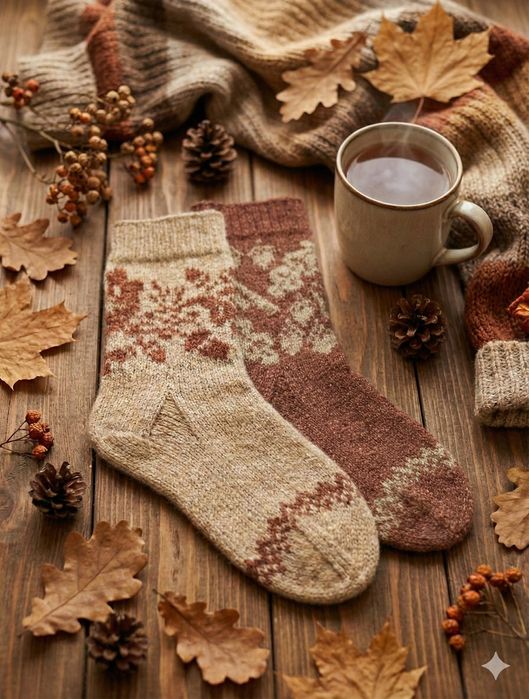 Носки вязаные  шерсть