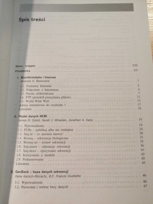 Bioinformatyka - A.D. Baxevanis B.F.F. Ouellette