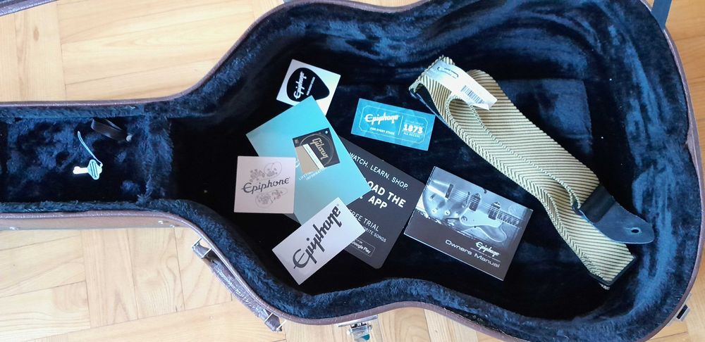 Epiphone Casino,gitara hollowbody,thinline,twardy futerał