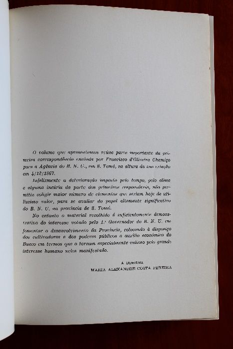 Banco Nacional Ultramarino - Instalação da Agência em São Tomé