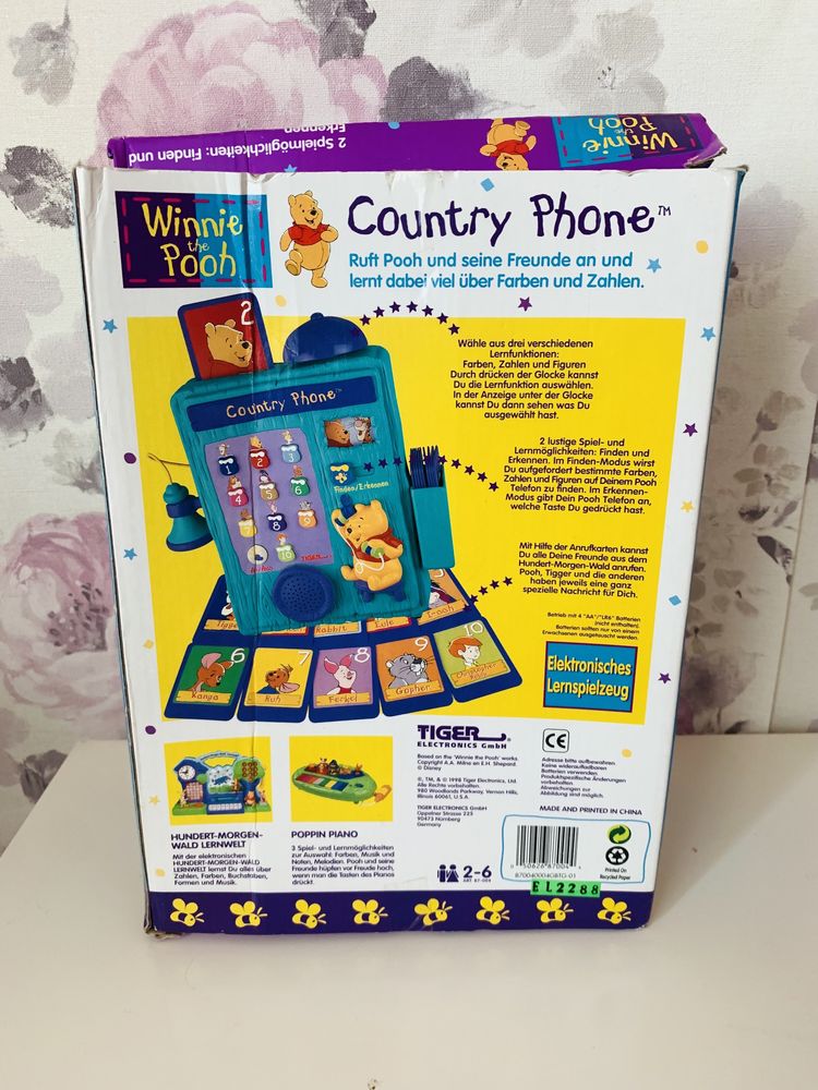 Country Phone Tiger Electronics, vintage Kubuś Puchatek