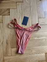 Bikini wysoki stan strój kąpielowy majtki swmiwear pants brokat M