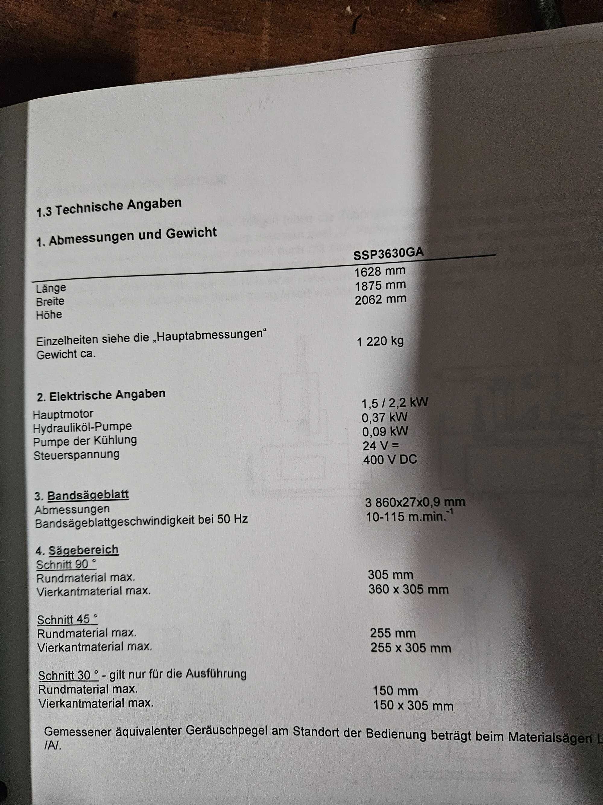 Piła taśmowa do metalu czeska automatyczna z kątami i podajnikiem