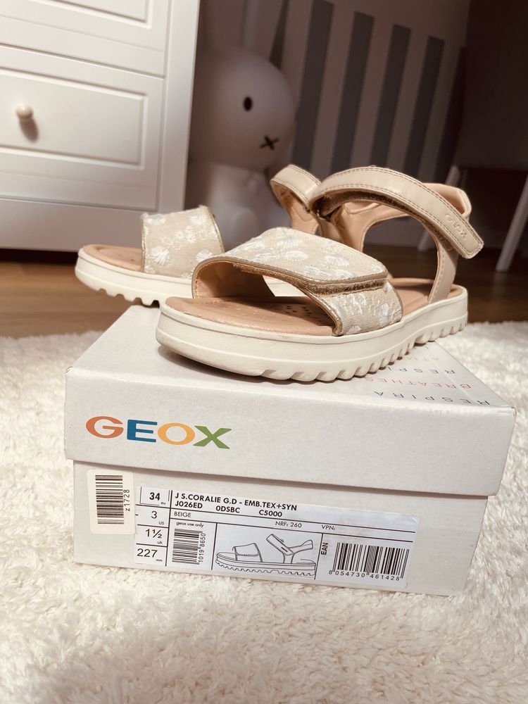 Geox sandałki dziewczece 34 piekne skóra jak nowe