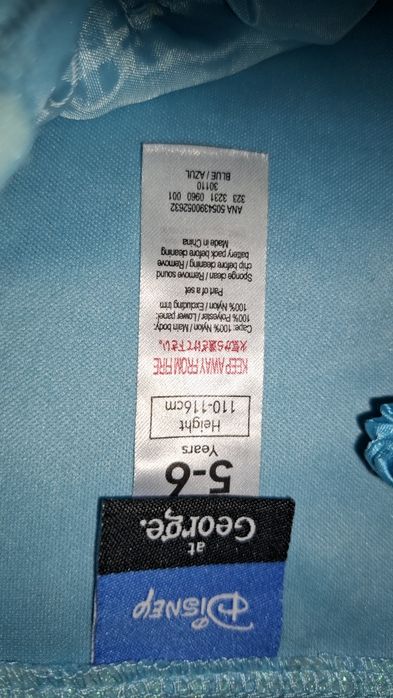 Sukienka strój przebranie Elsa Kraina Lodu r.110/116 5-6 lat.