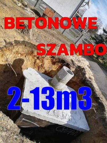 Betonowe Zbiorniki-Szamba 10m3, piwnice, kanały samochodowe