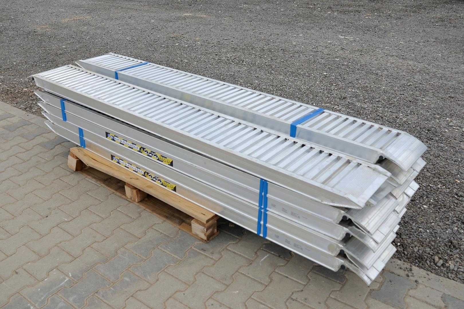 Najazdy aluminiowe 2,5m 1750kg zestaw 2 szt do koparek i miniładowarek