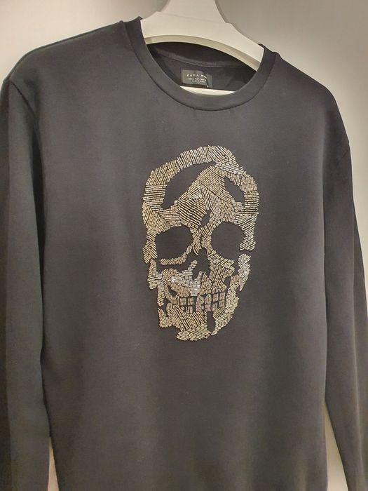 Bluza czarna męska  z czaszką