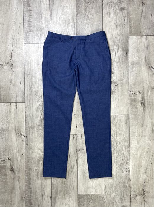 Zara man штаны брюки 34 размер L оригинал темно синие