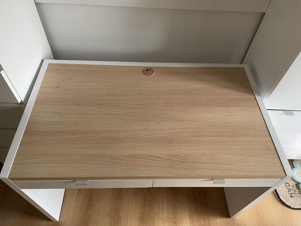 Duże biurko 70x120x75 białe drewnopodobne