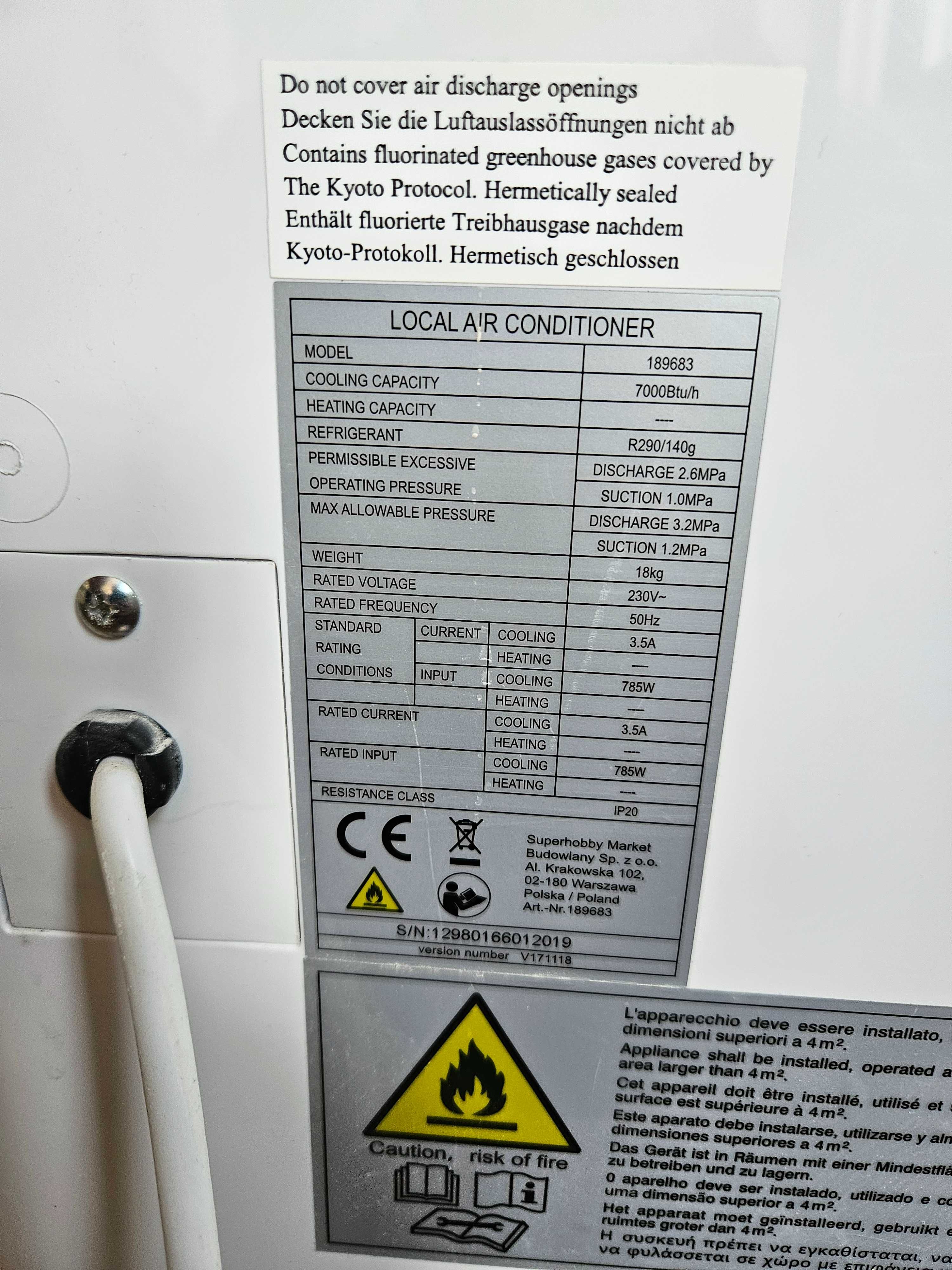 Klimatyzator przenośny