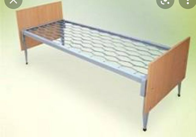 Кровать металлическая односпальная 70х190см со спинками ДСП