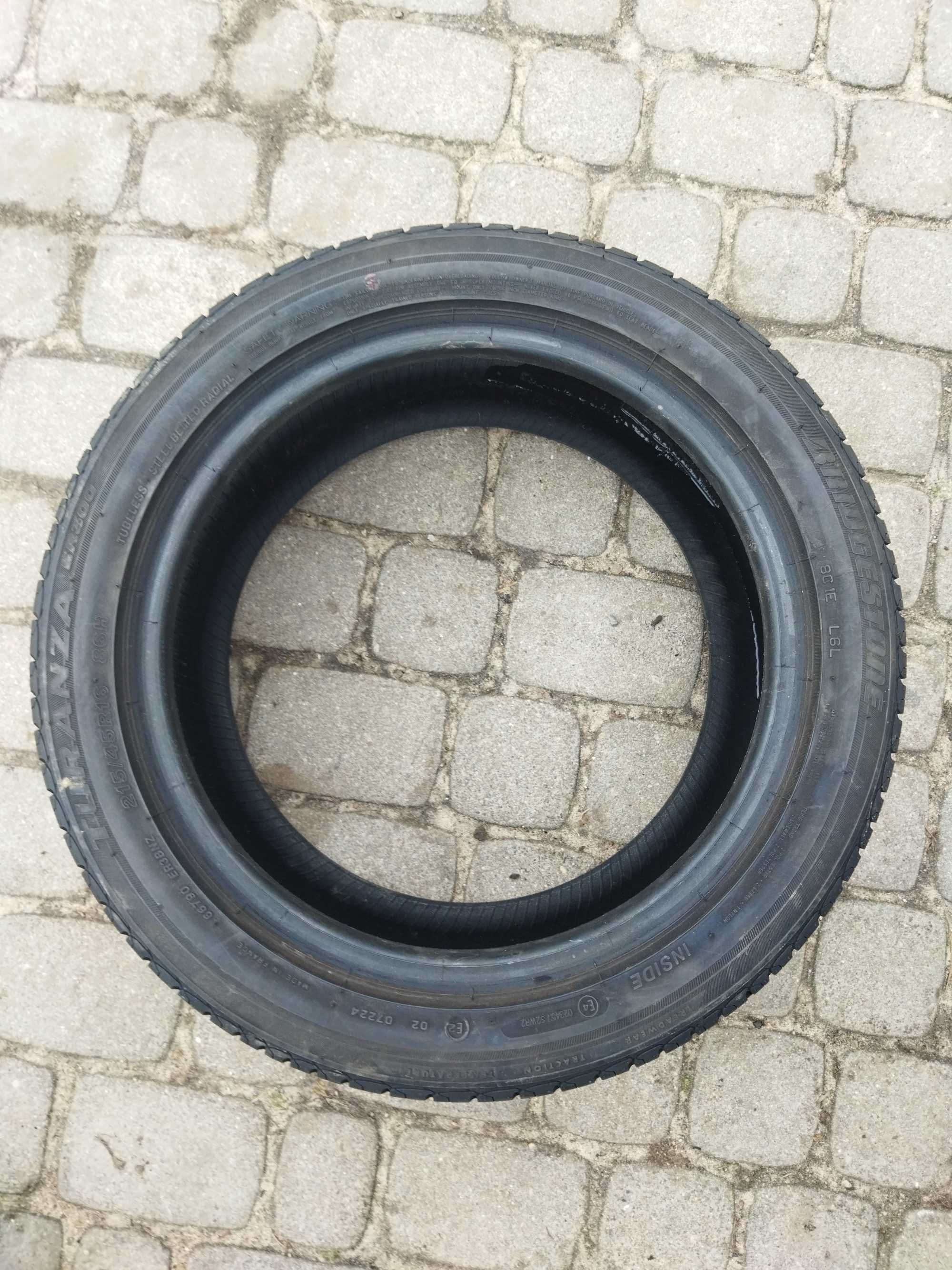 215.45.16 Komplet Bridgestone Turanza ER300 bieżnik 7,3/6,8mm