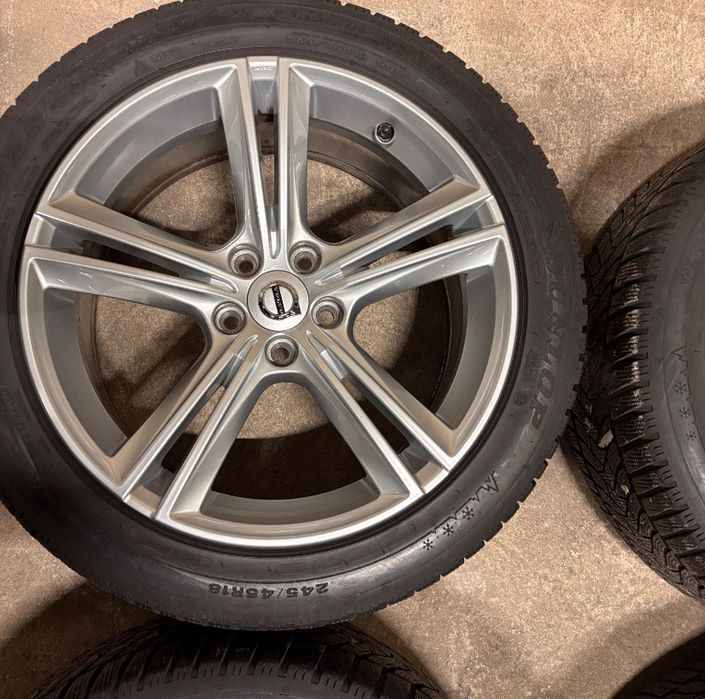 KOŁA 18 felgi Volvo V90 S90 5x108 opony zimowe Dunlop 4x 245/45R18