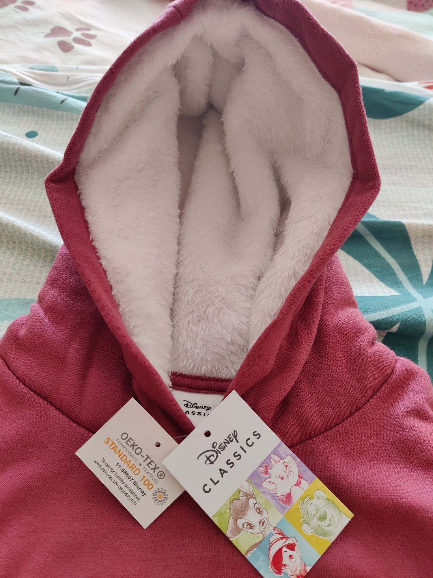 Sweatshirt Vertbaudet cardada com capuz, da Marie, tamanho 10 anos. No