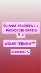 Ścianki balonowe + paznokcie gratis