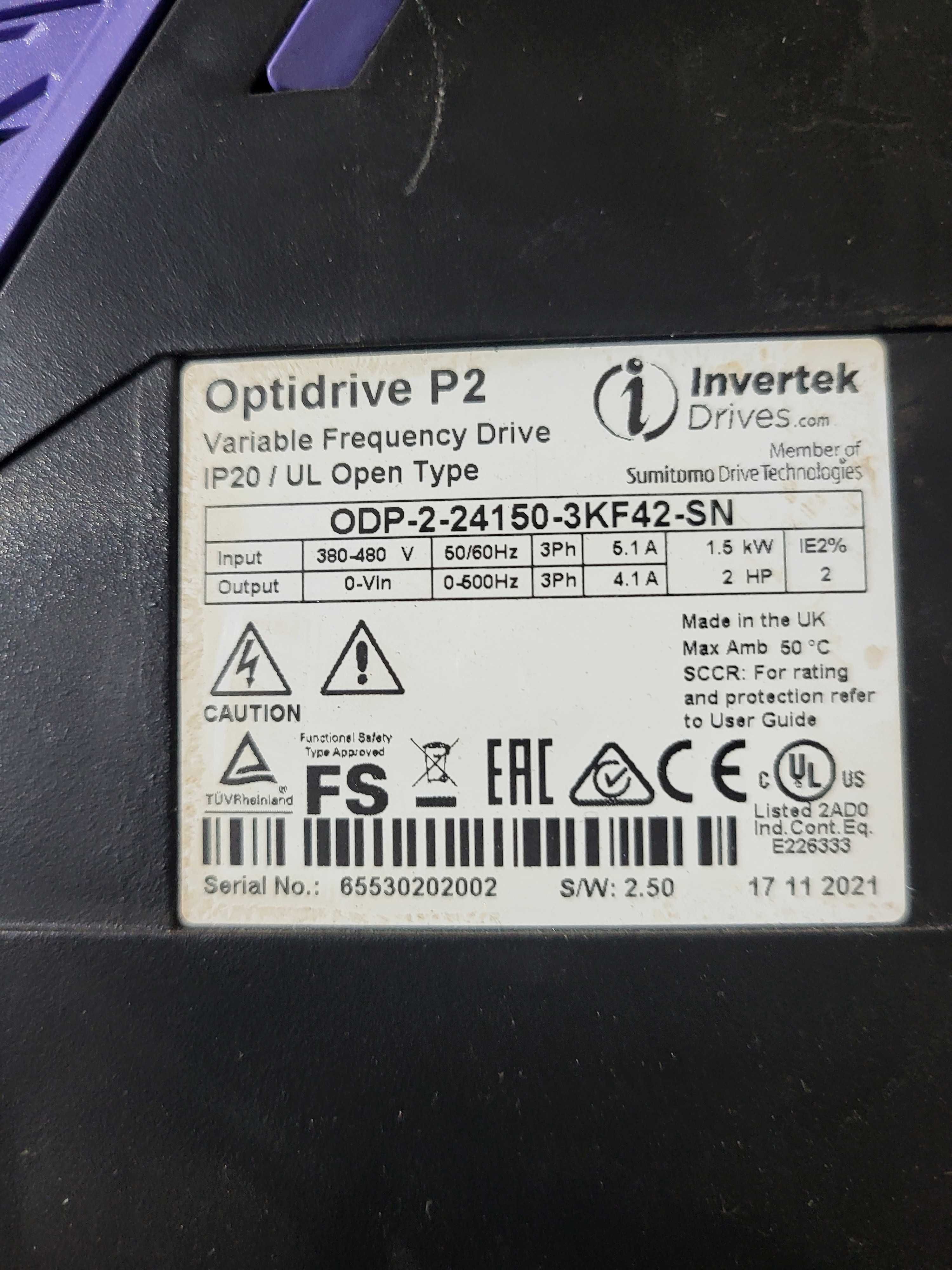 Falownik Optidrive P2 Invertek