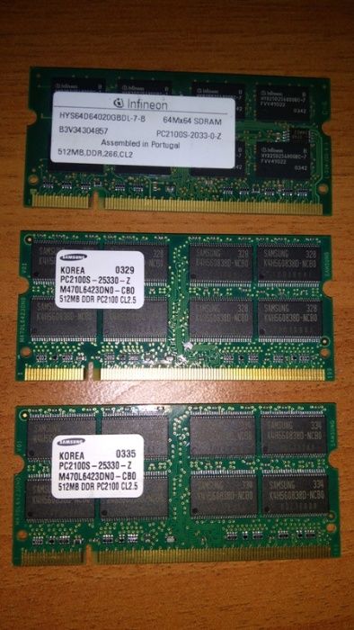 Samsung: 512MB DDR PC2100S CL2.5