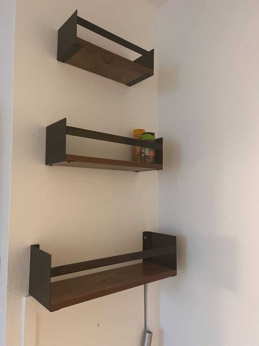 Półka łazienkowa 3 sztuki loft retro na ścianę ścienne dekoracja