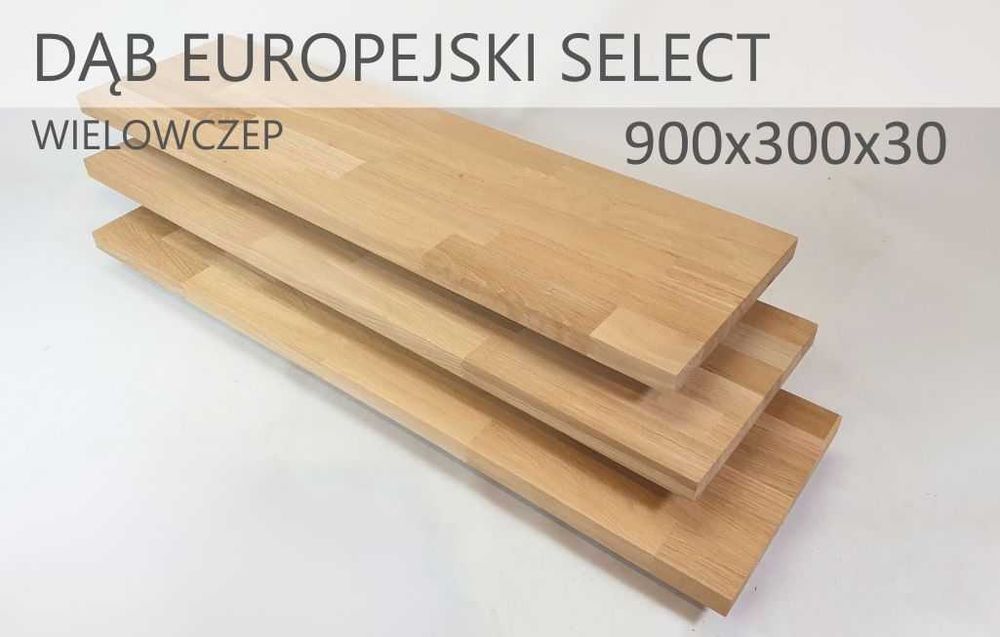 Stopnie dąb europejski select mikrowczep 900x300x30