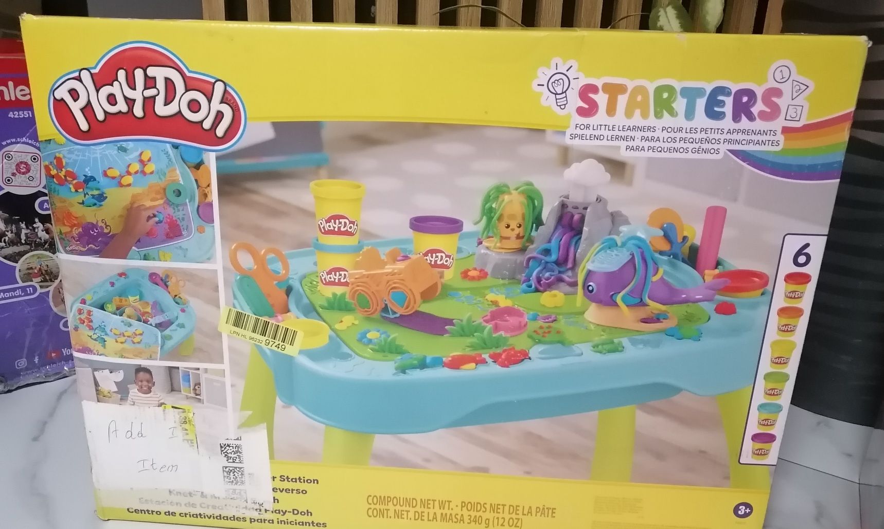 Playdoh zestaw startowy zestaw stolik plus 5 ciastolin