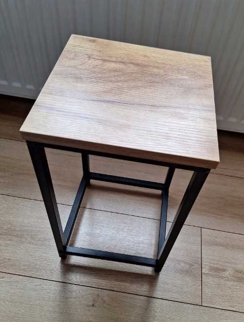 Kwietnik Stojący Stojak Metalowy na Kwiaty Loft Czarny 42cm