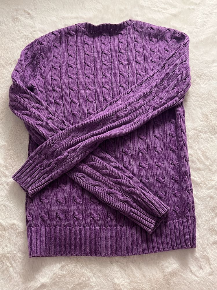 Fioletowy sweter ralph lauren S damski wiosenny