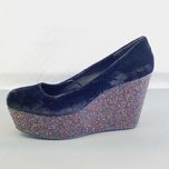 Buty na brokatowym koturnie czarne H&M rozmiar 39