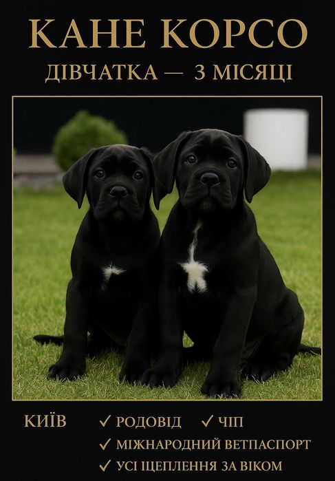 Продам цуценят КАНЕ КОРСО