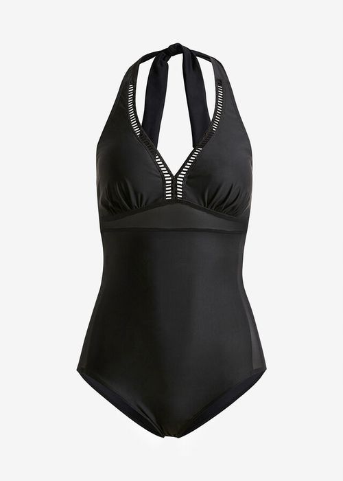 B.P.C czarny kostium kąpielowy z wiązaniem na szyi r.40