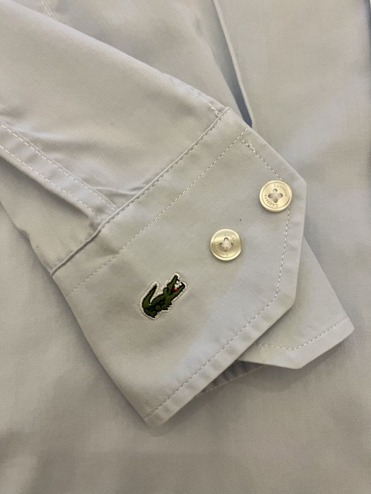 Camisa Lacoste M (39) em azul claro