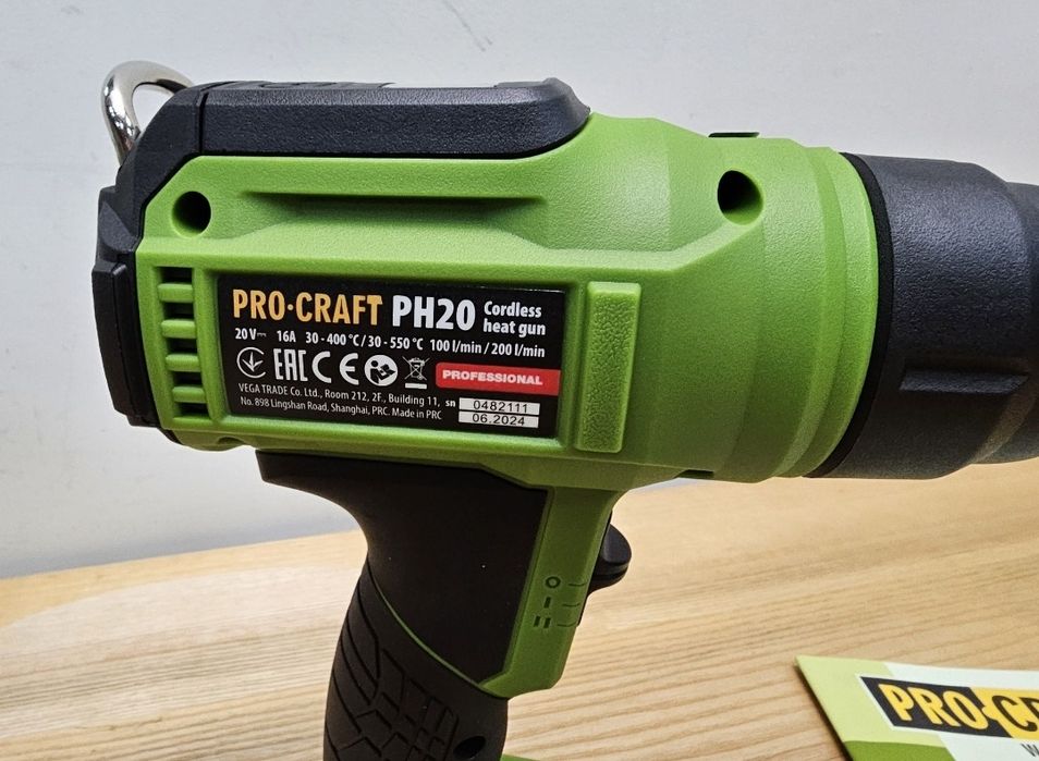 Дисплей Регулировка темп. Фен Аккумуляторный ProCraft PH20 +Насадки