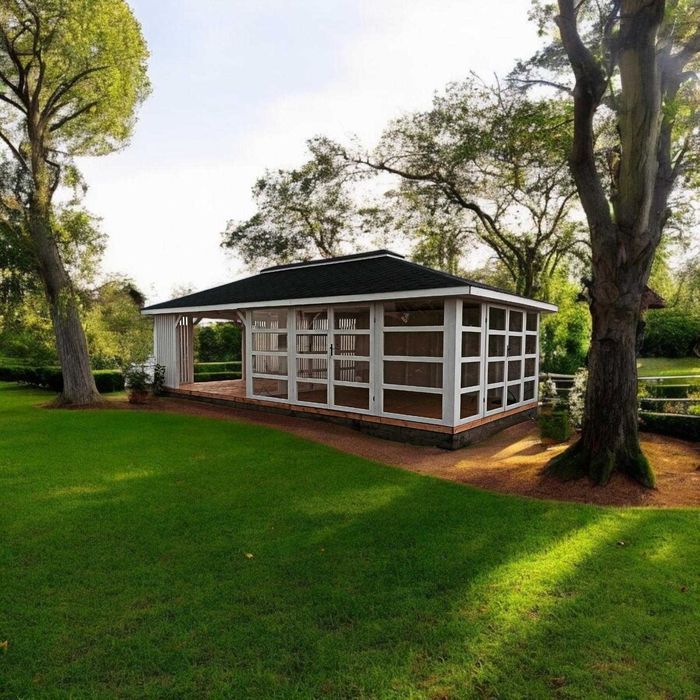 Altana ogrodowa z tarasem Ogród zimowy z altaną 8x4