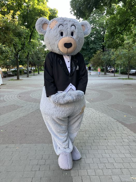 Ростові ляльки привітання Мішка, Теді, Стіч, Лабубу, з днем народження