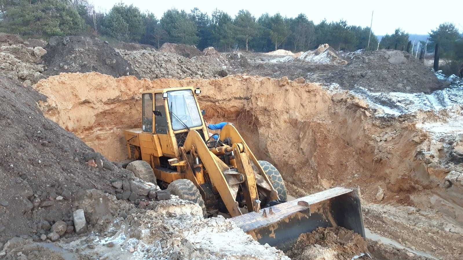 Usługi koparko-ładowarką CAT spychaczem gąsienicowym Wrocław Trzebnica