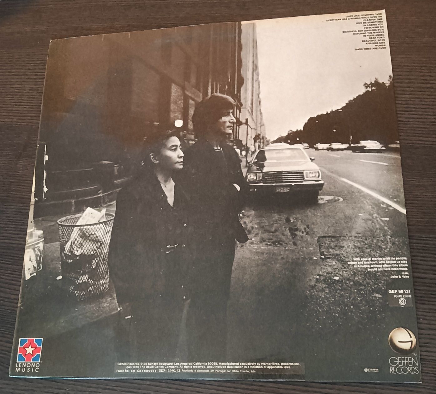 Disco vinil John Lennon e Yoko Ono double fantasy da Geffen records