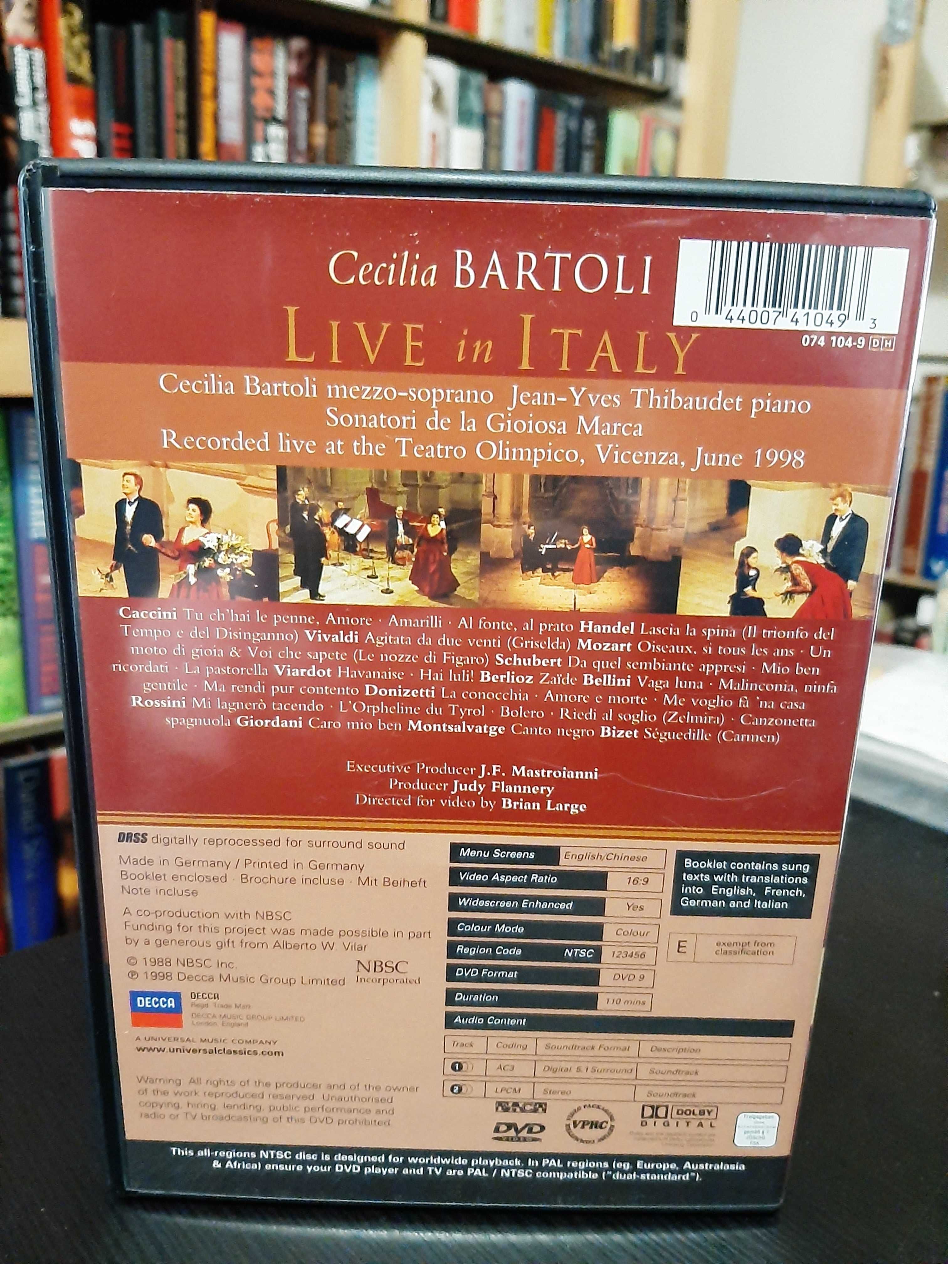 Cecilia Bartoli – Live In Italy – Jean-Yves Thibaudet