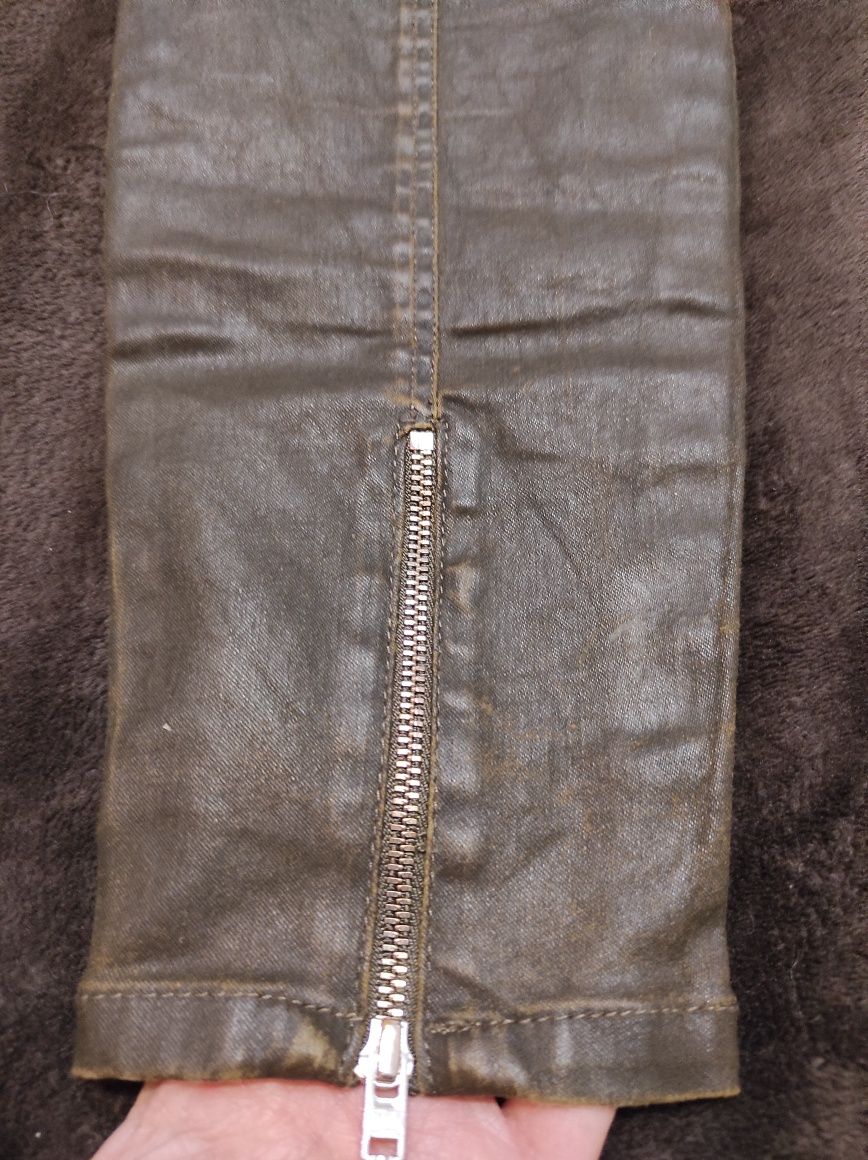 Шкіряні кожаные джинсы Zara