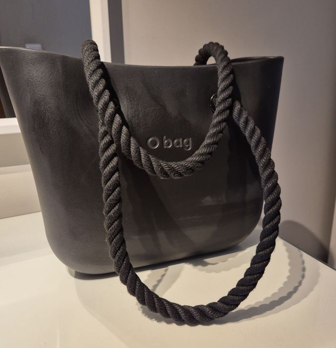 Torebka O Bag mini czarna + sznurki i organizer matcha