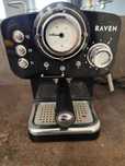 Ekspres ciśnieniowy kolbowy Raven 15 baró czarny srebrny retro loft w