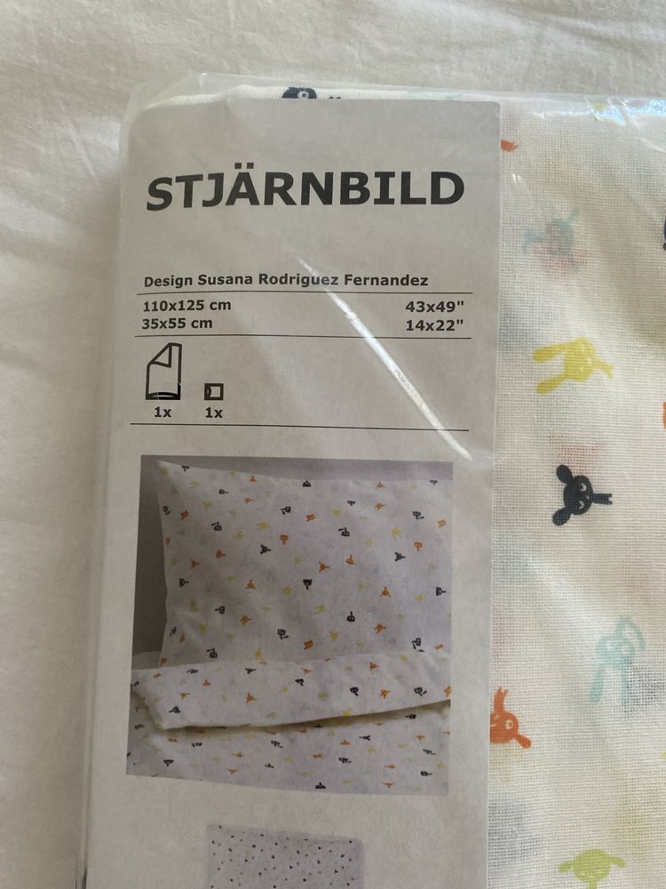 Conjunto capa de edredon + fronha para berço