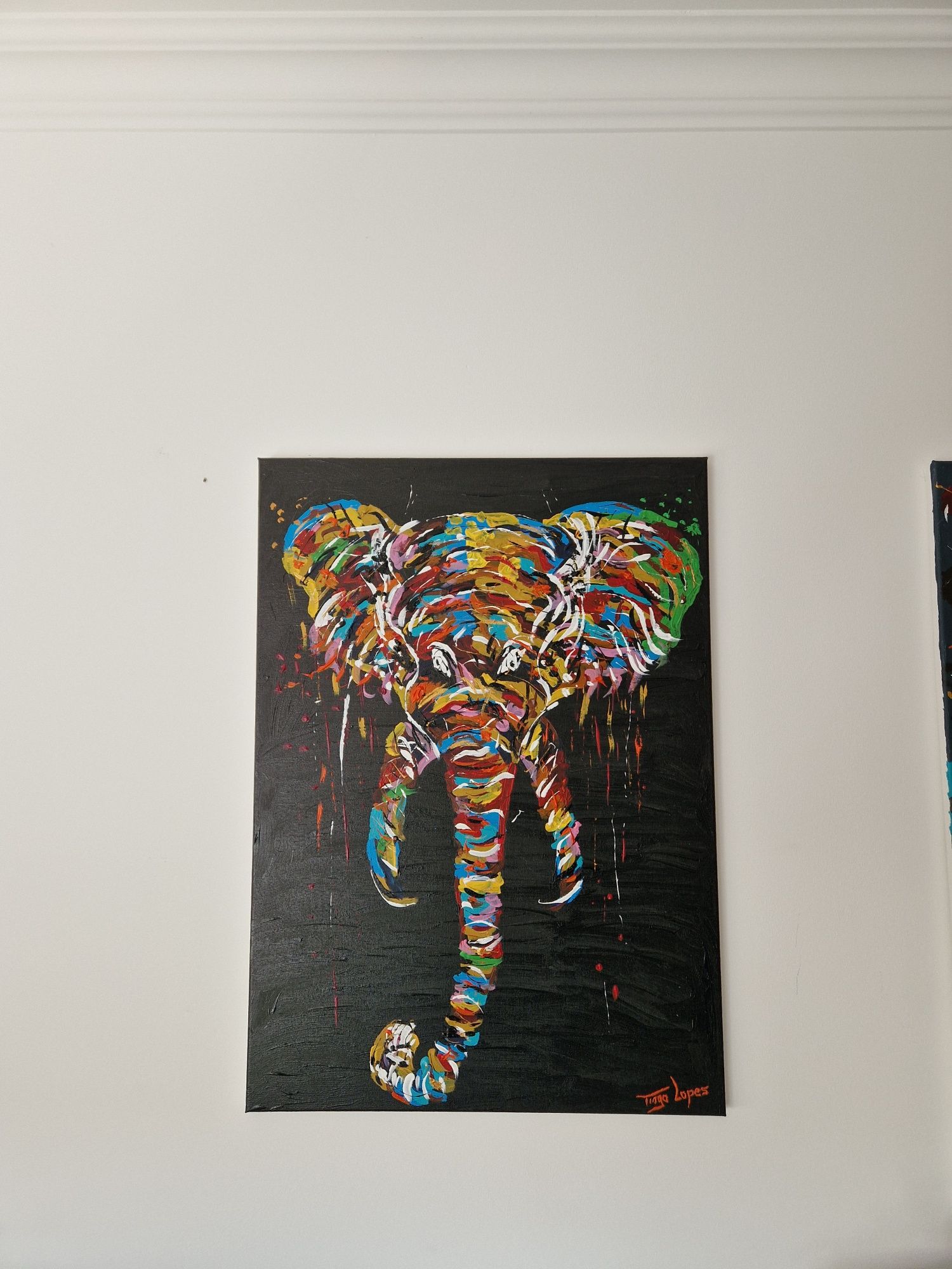 Quadro Abstracionismo Elefante 2025-17