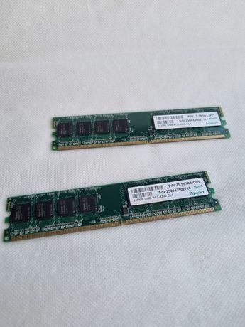 RAM DDR2 2x 512MB PC2-4300