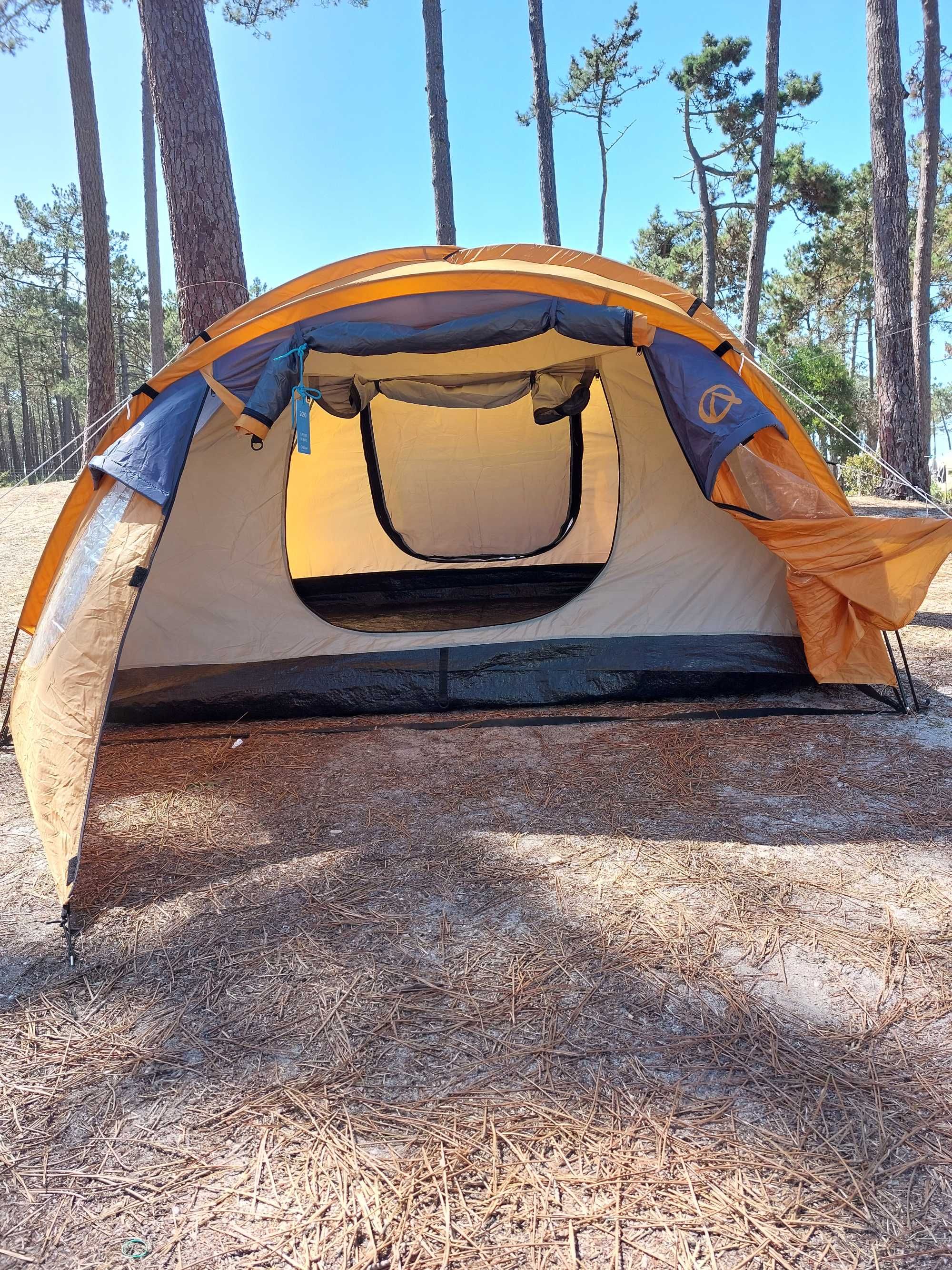 Tenda Campismo BERG 4 pessoas adultas - com cobertura e avançados