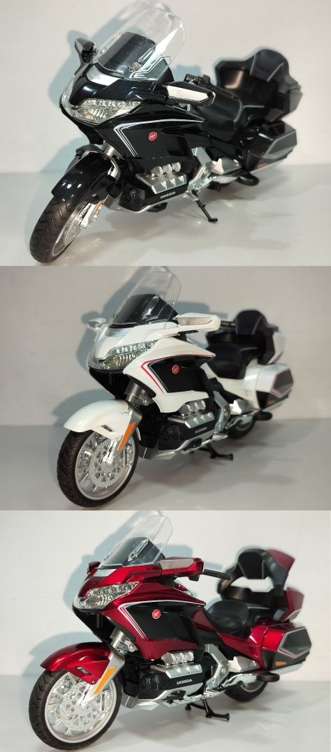 Распродажа HONDA Gold Wing GL1800 модель мотоцикла 1:11 со звуком и св
