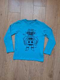 Hit! Bawełniana niebieska bluzka Cool Club Robot Beep rozmiar 134