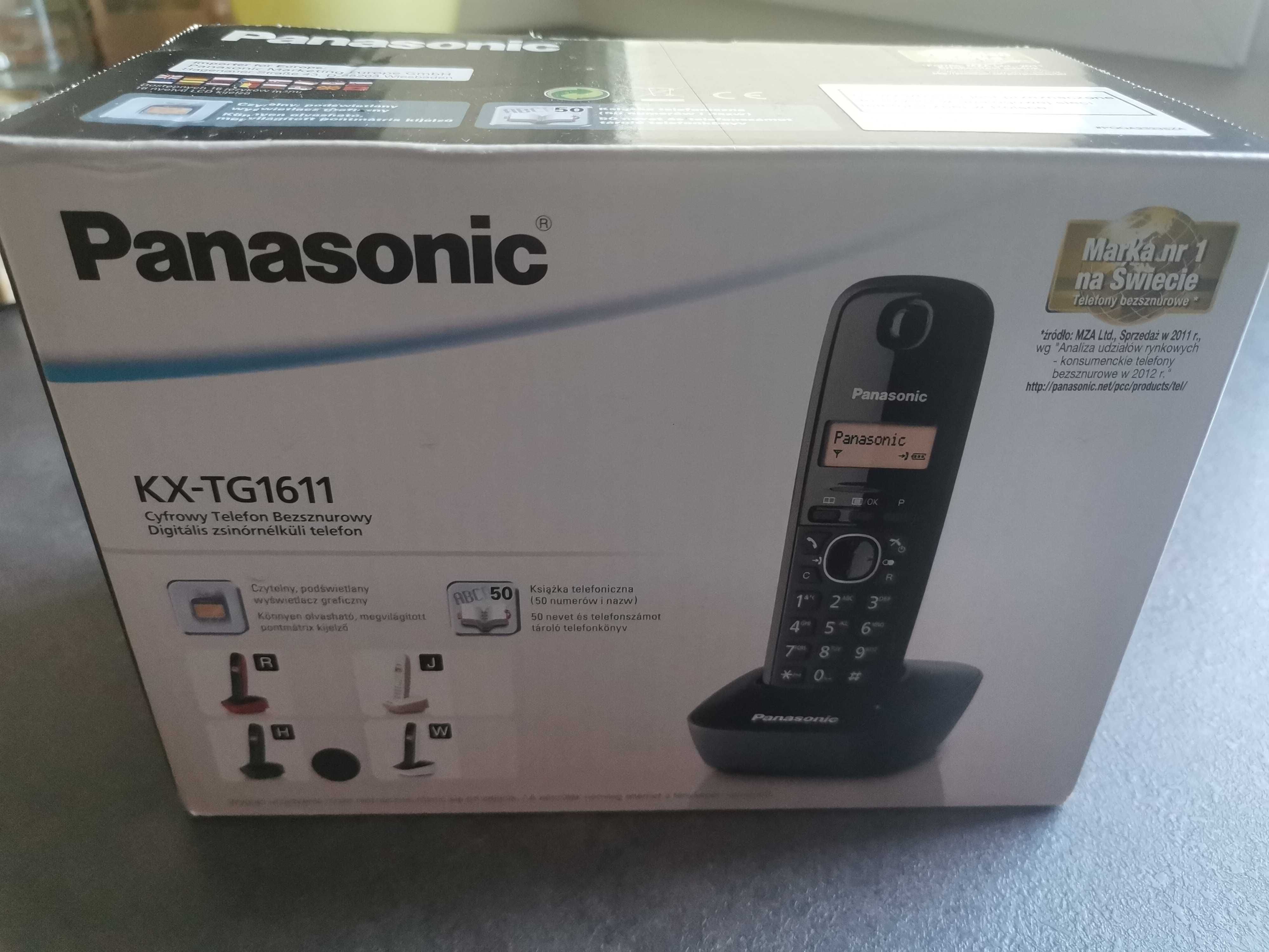 Cyfrowy stacjonarny telefon bezsznurowy Panasonic KX-TG1611