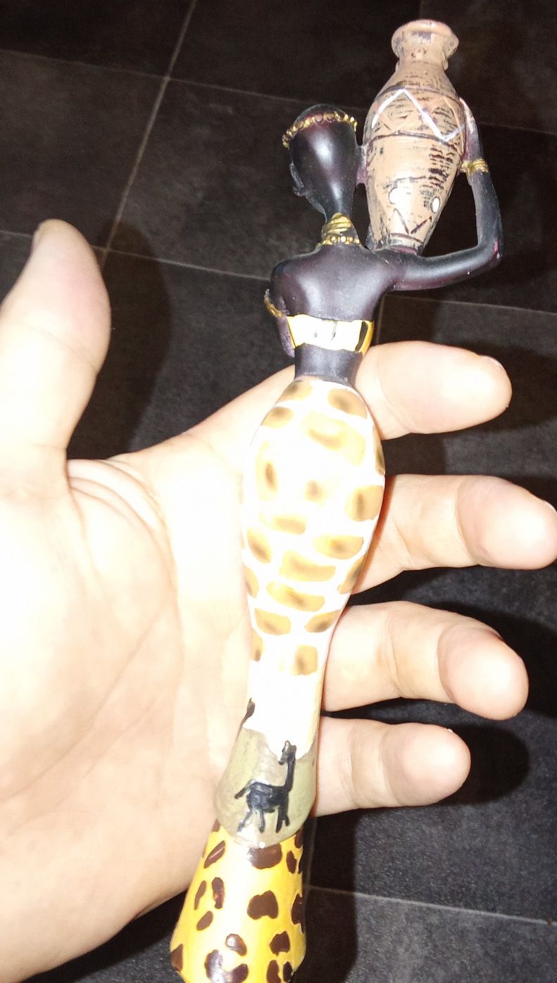 Figurka kobieta akt murzynka kolekcja ozdoba rzeźba odlew dzban wazon