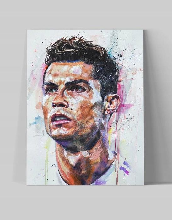 Obraz na płótnie Cristiano Ronaldo CR7 w nowoczesnym stylu 75x100 cm