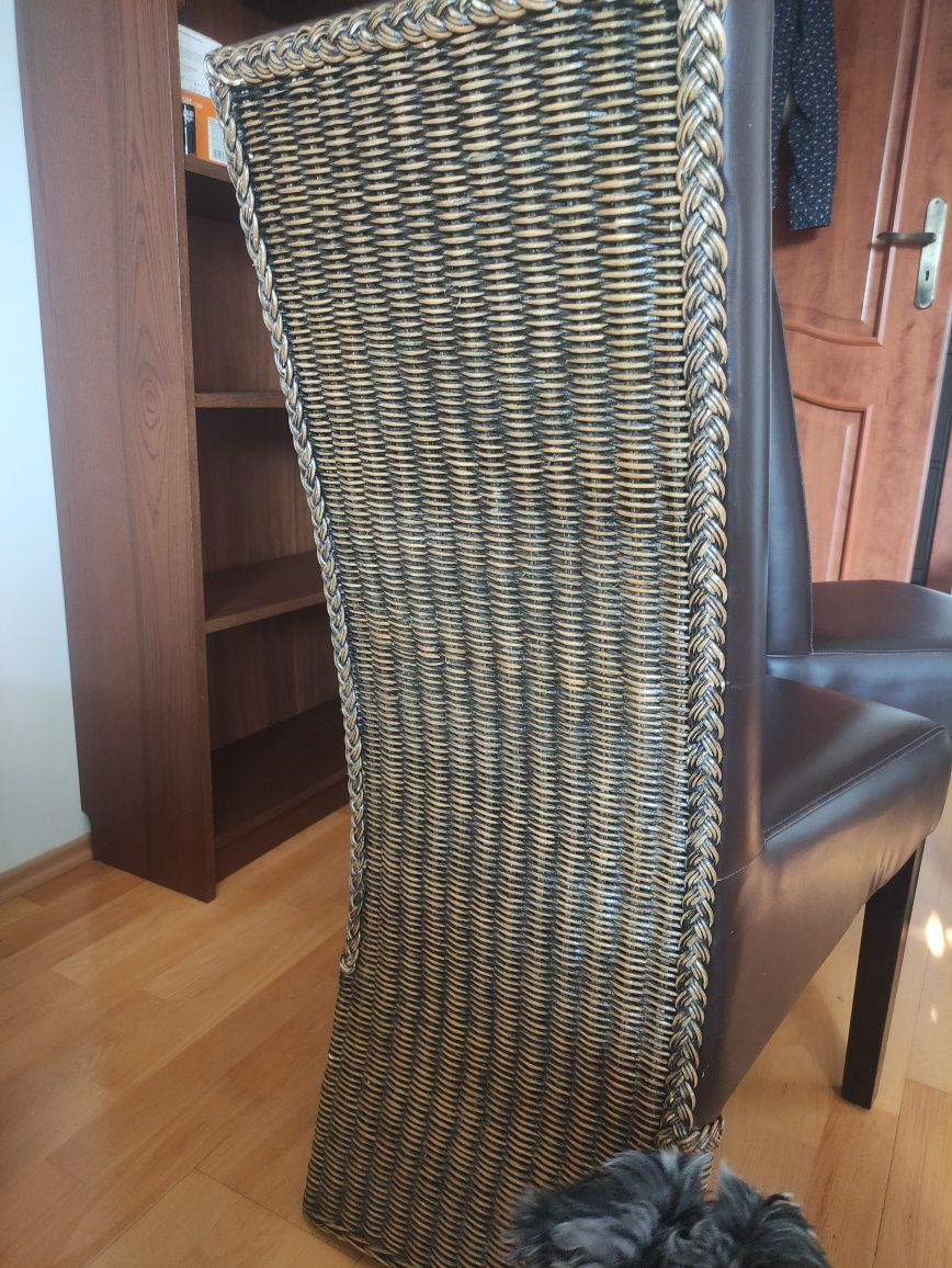 Krzesło tapicerowane plus ratan